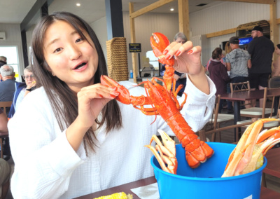 MLI Student with lobster